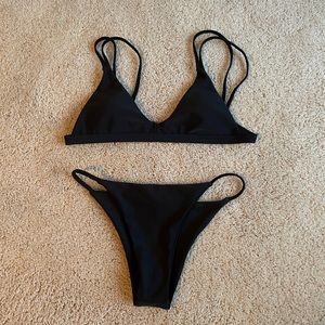 Black Triangle Bikini Set